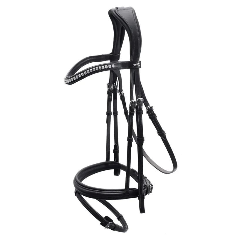 Schockemohle Rome Select Anatomical Bridle - Black With Silver